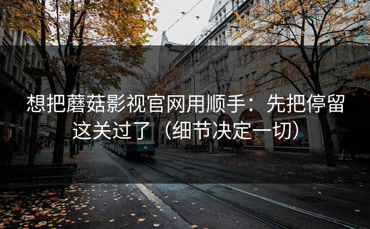 想把蘑菇影视官网用顺手：先把停留这关过了（细节决定一切）